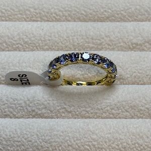 R009 -  Eternity Tanzanite CZ Stone Ring